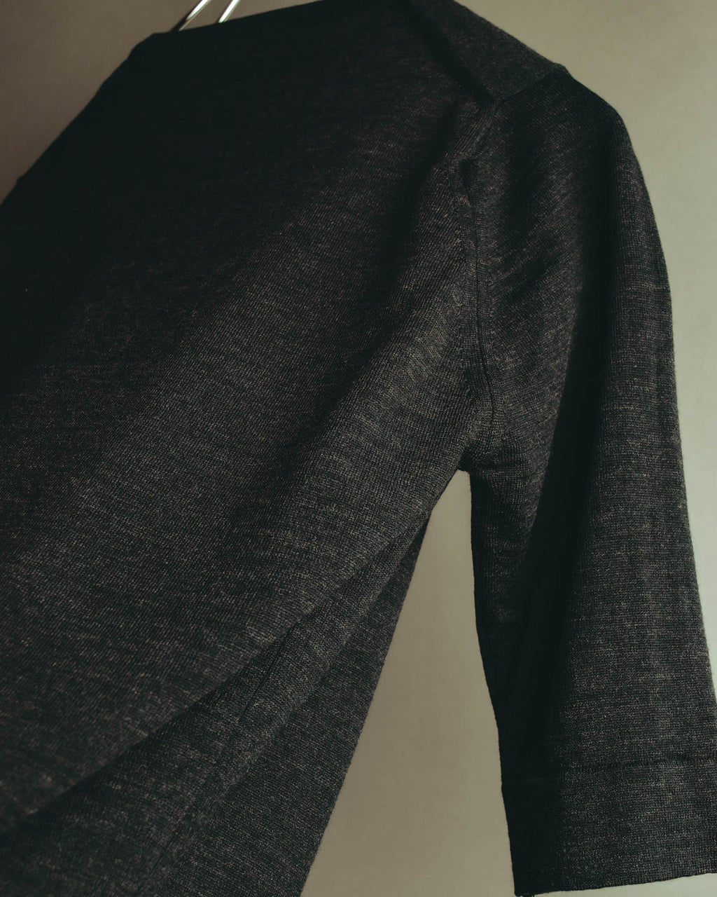"Margaret Howell" 90's-00's Soft wool short sleeve knit top