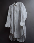 "ISSEY MIYAKE" Pleated design polyester long shirt