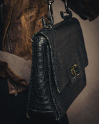 -SPECIAL- “GUCCI“ 70’s Crocodile turn lock handbag