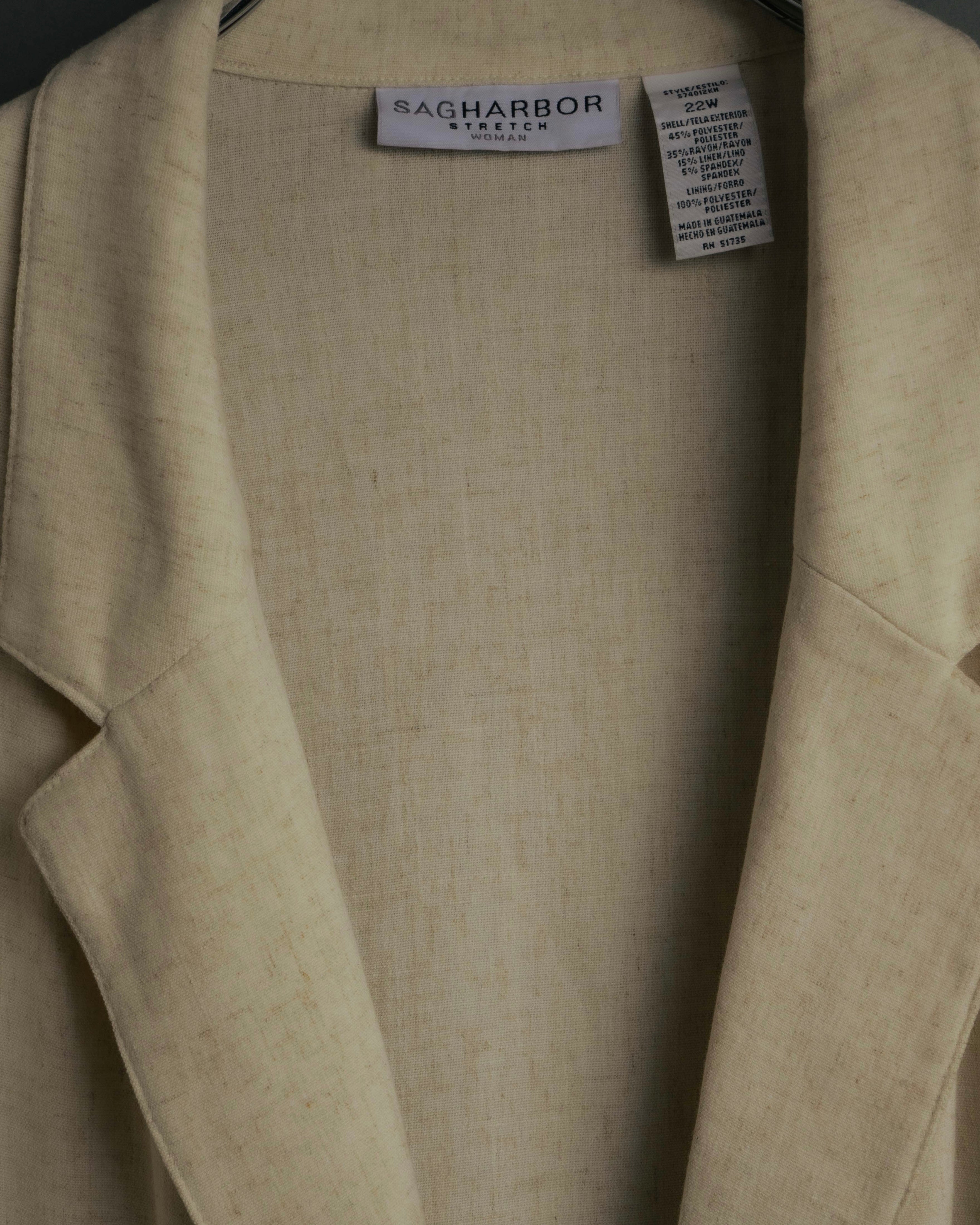-MOOD Vintage Collections- 90’s-00’s Single button linen blend jacket
