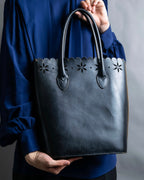 "tricot COMME des GARCONS" Floral pattern punching design tote bag