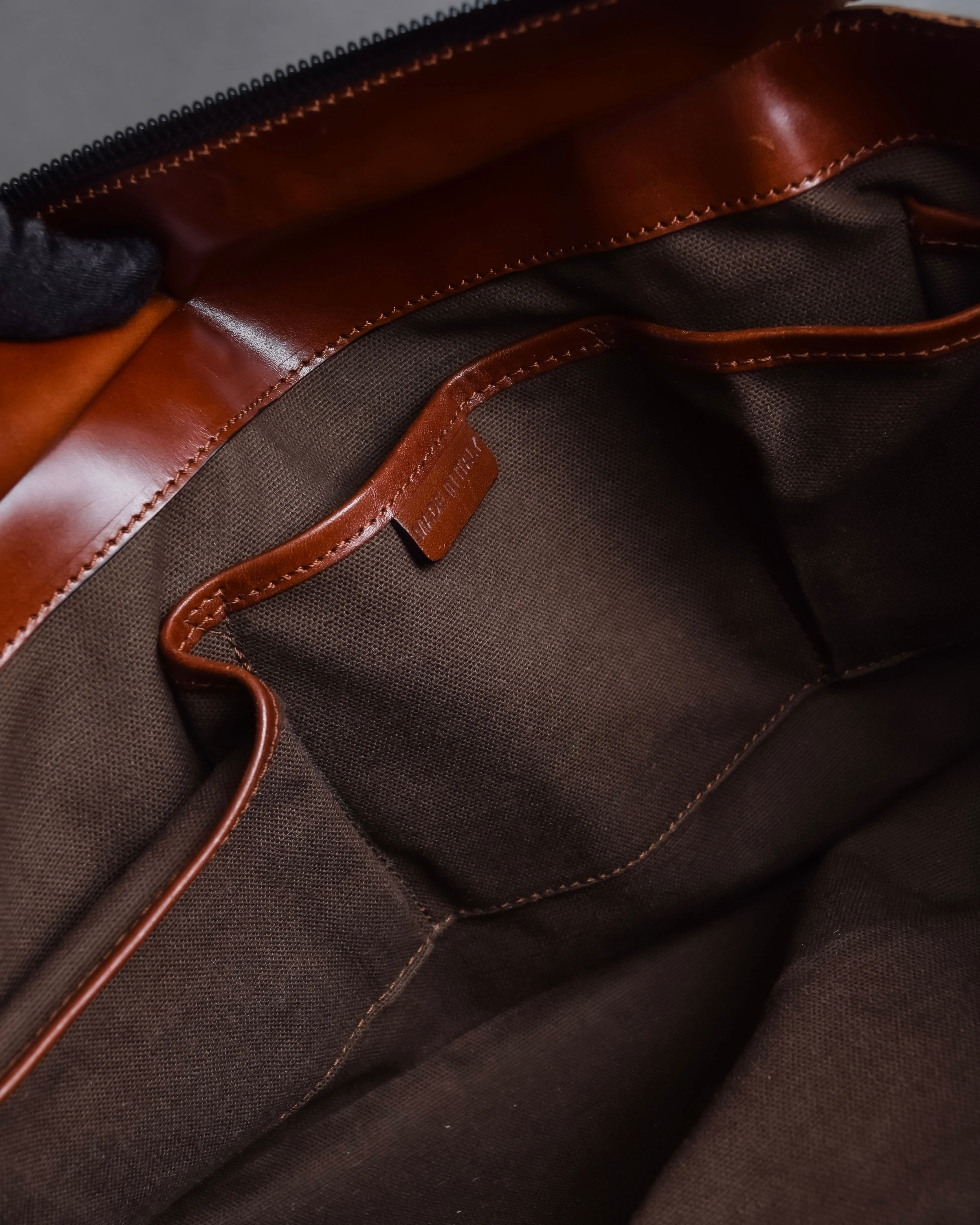 "BURBERRY" Harness detail check canvas leather bag