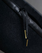 "FUMIKA UCHIDA" Leather piping design wool felt beret