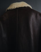 "Christian Dior" 80’s-90’s deerskin shearling collar leather jacket