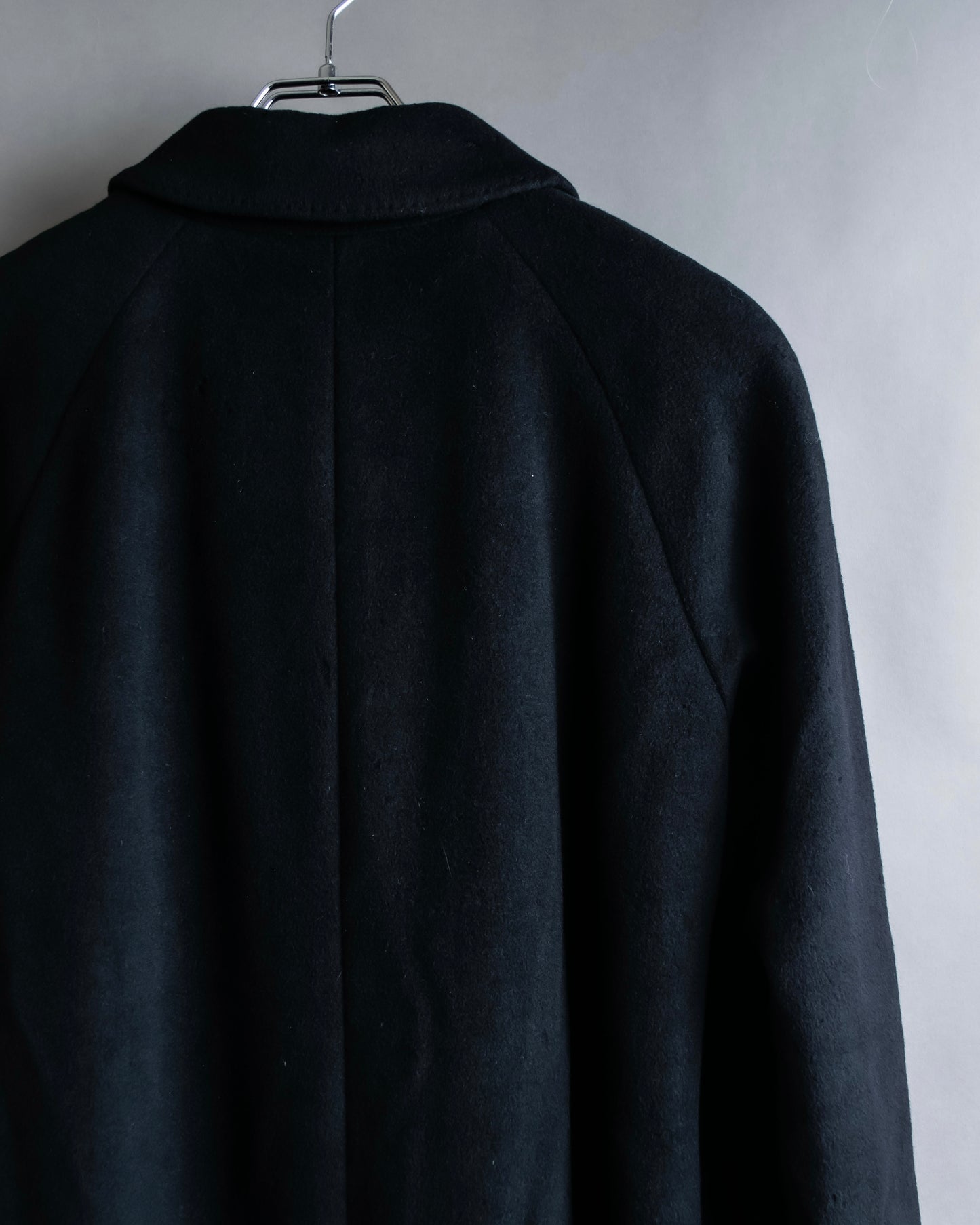 "BURBERRYS" Fly front cashmere blend soutien collar long coat