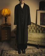 -SPECIAL- "Salvatore Ferragamo" 90's-00's Alpaca wool oversized shawl collar long coat