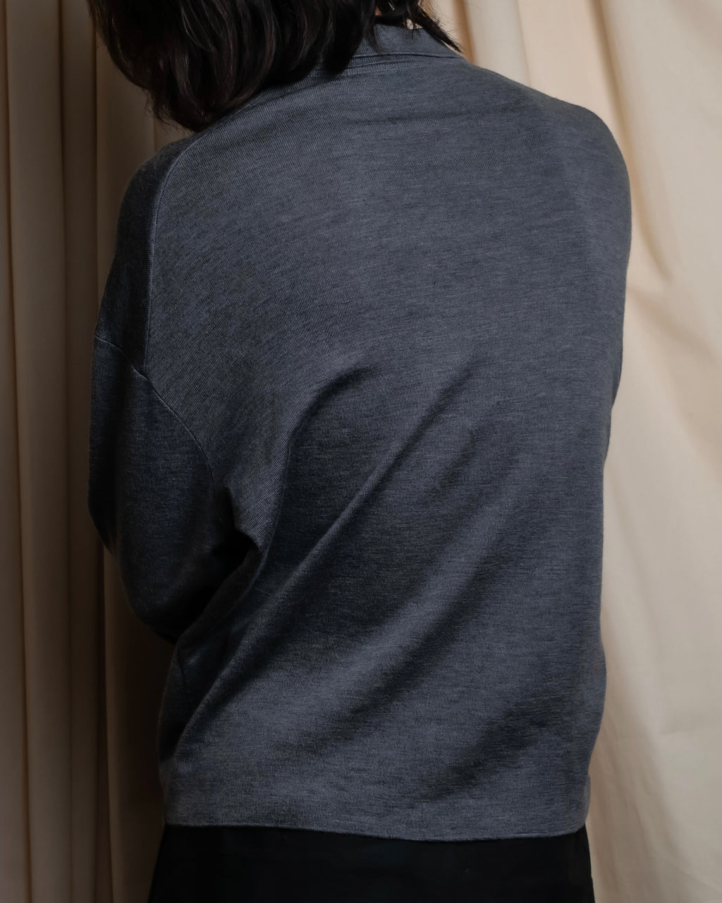 "JIL SANDER" Polo collar design wool knit pullover