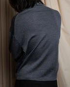 "JIL SANDER" Polo collar design wool knit pullover