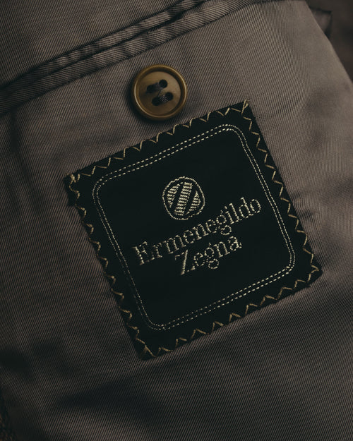 "Ermenegildo Zegna" 80's-90's Textured silk single-breasted blazer