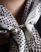 "HERMES" Silk fantaisie a cheval carré scarf 70