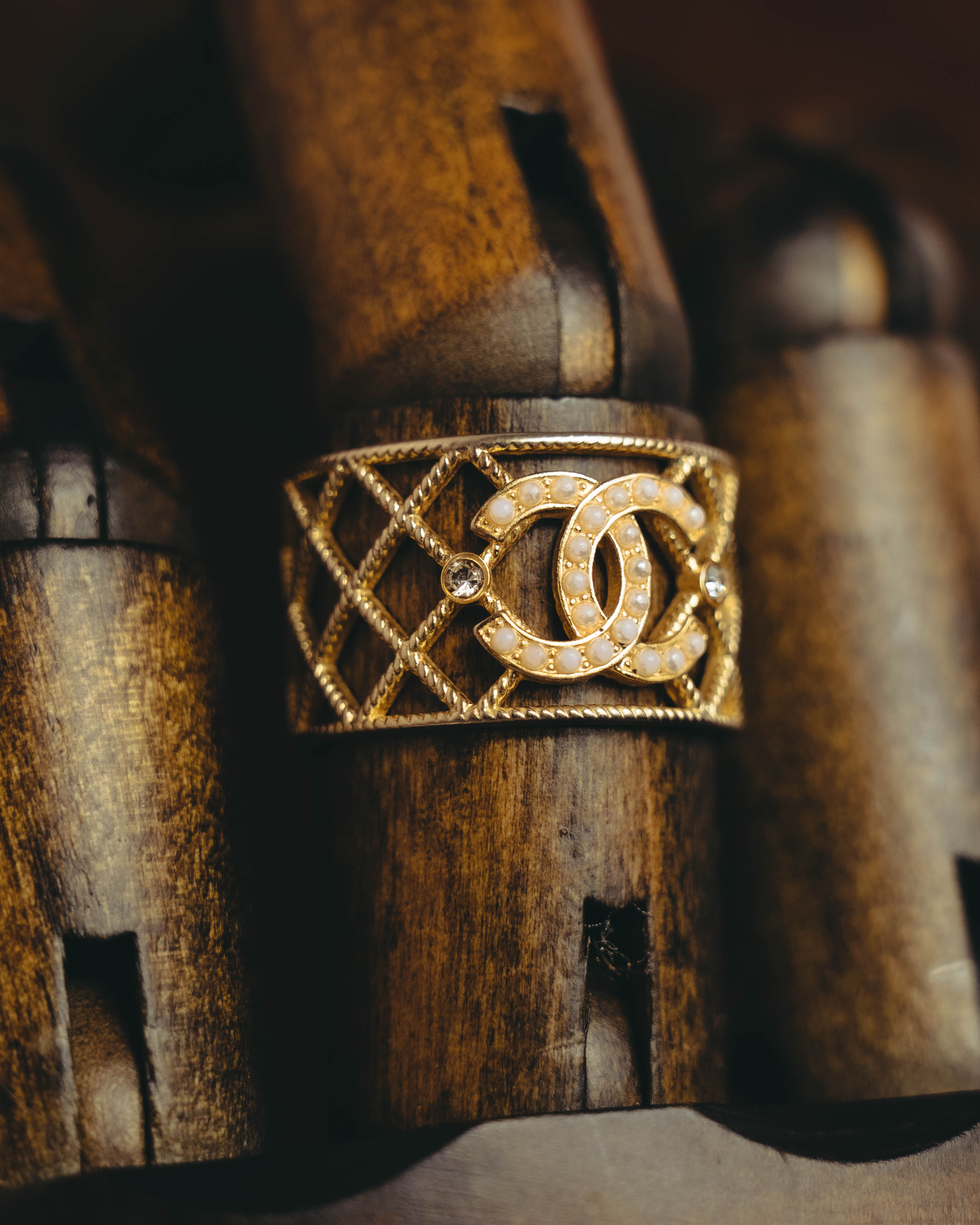 -SPECIAL- “CHANEL“ 2021 AW Pearl quilted CC ring