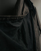 -SPECIAL- “GUCCI” 80’s-90’s Textured striped shawl collar long coat