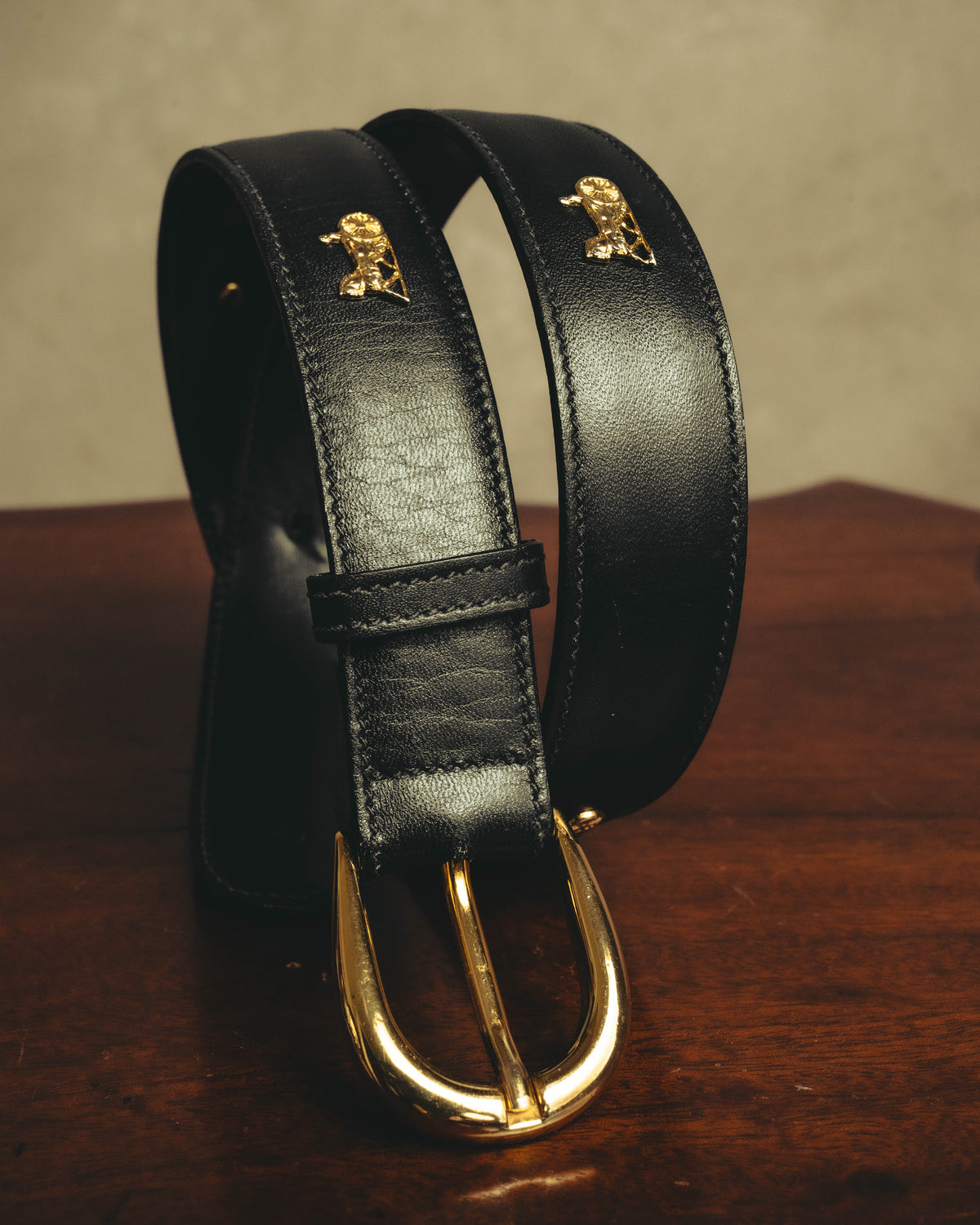 "CELINE" 90's-00's Classic horse carriage waist belt