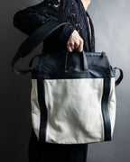 "BOTTEGA VENETA" 19AW Canvas & leather combination 2way bag