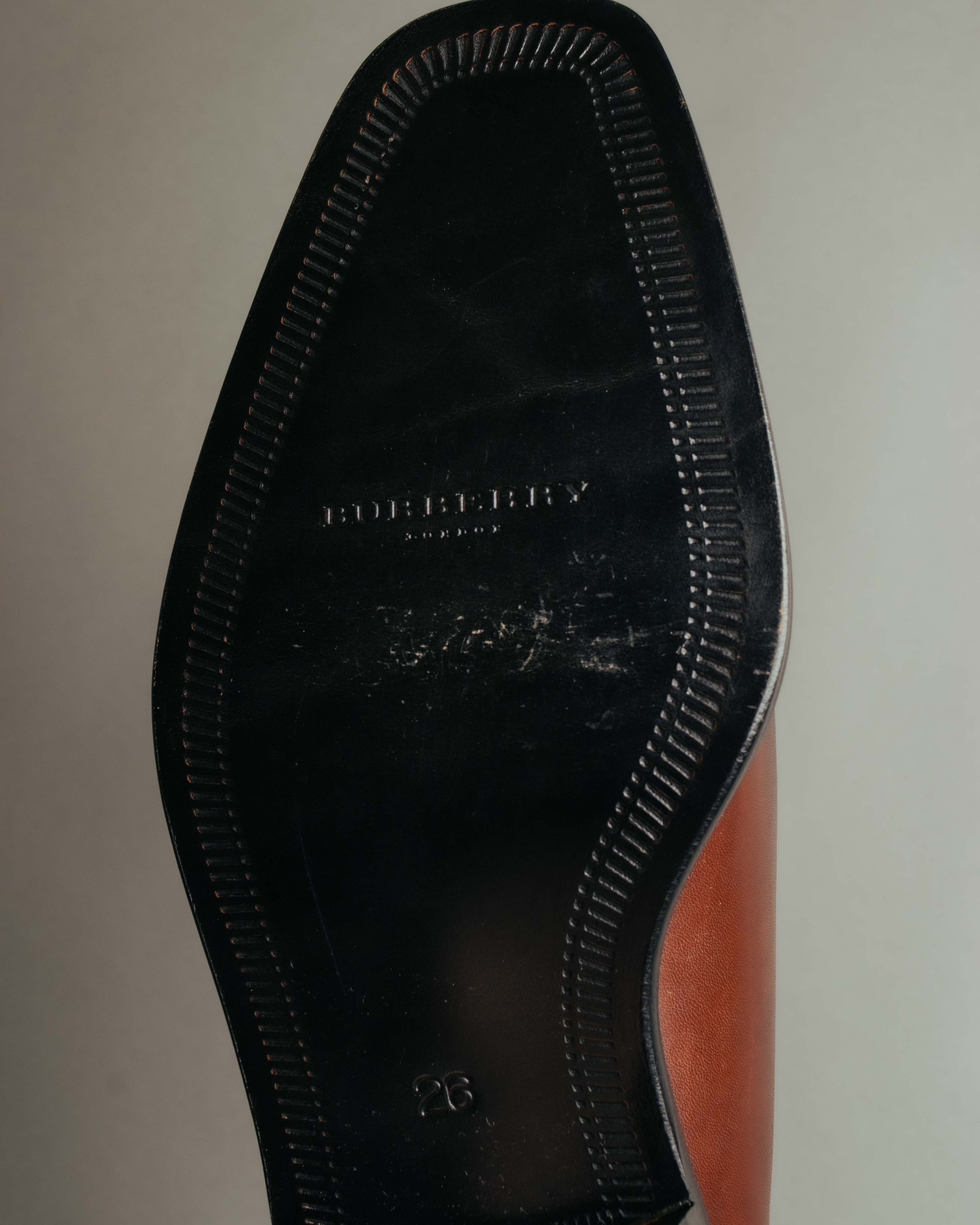 "BURBERRY LONDON" 00's-10's Sleek leather lace-up derby shoes