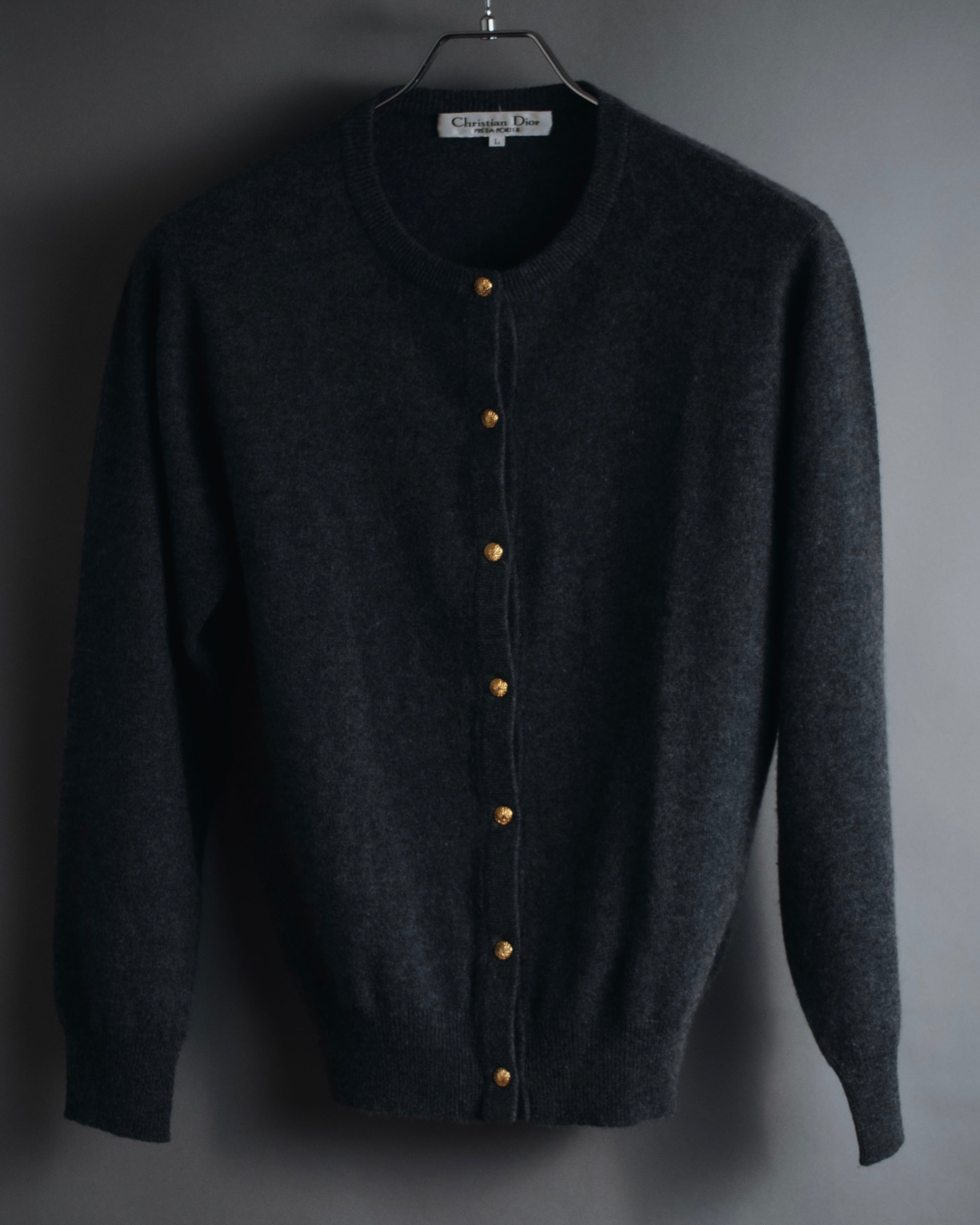 "Christian Dior" 90’s jewel-button knit cardigan