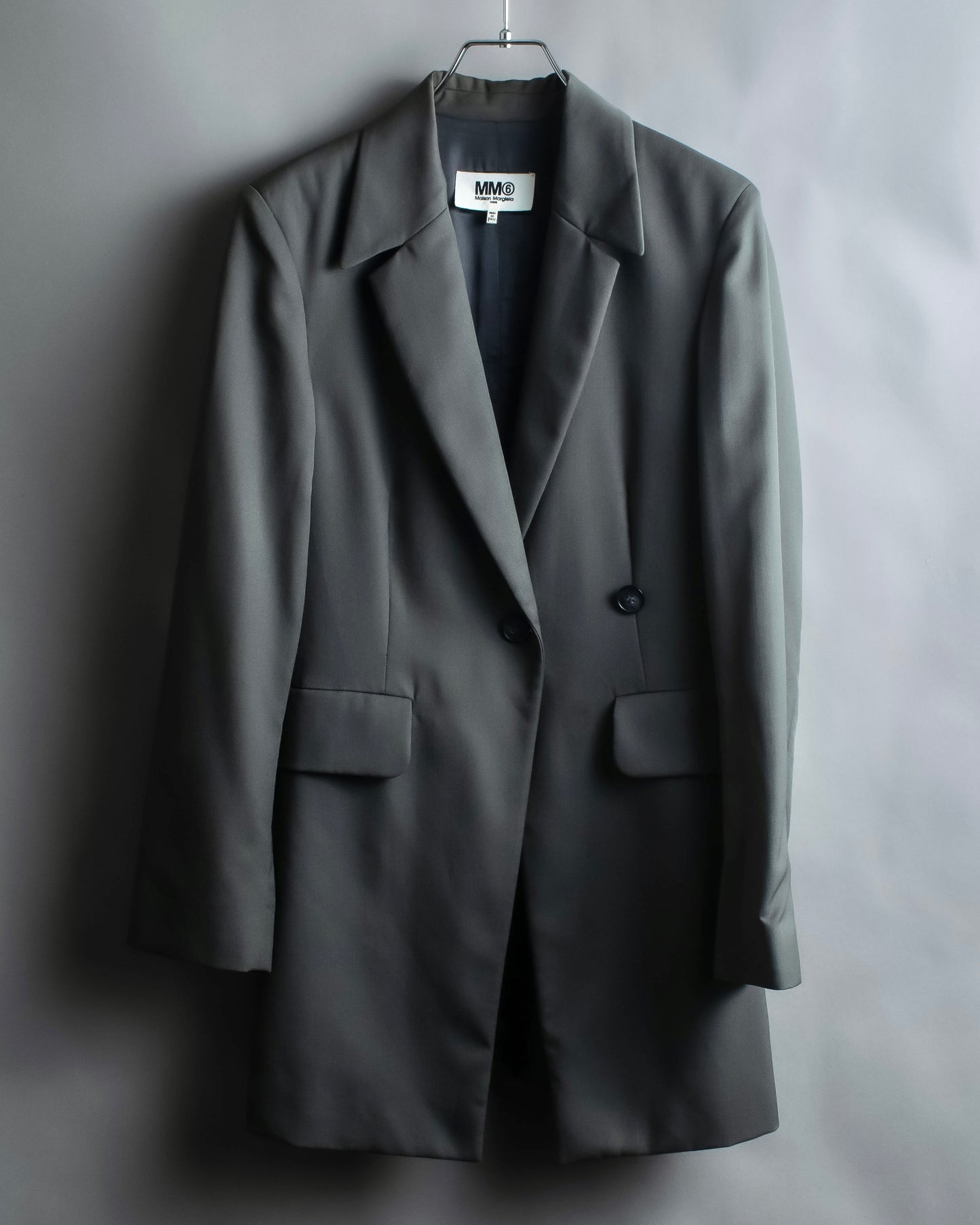 "MM6 MAISON MARGIELA" Wrap front oversized tailored jacket