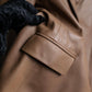 "LOEWE"  Camel brown leather tailored jacket