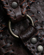 "Vintage JRA standard ostrich leather bag"