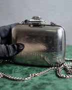 "Alexandar McQueen" Jewelry docking silver chain 2way mini bag