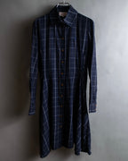 "Vivienne Westwood RED LABEL"
Windowpane print long shirt dress