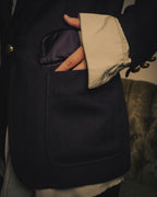 –SPECIAL– “GUCCI” 80’s-90’s Sculptural tailored blazer with gold buttons