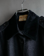 "GUCCI" 70's velvet collar design long coat