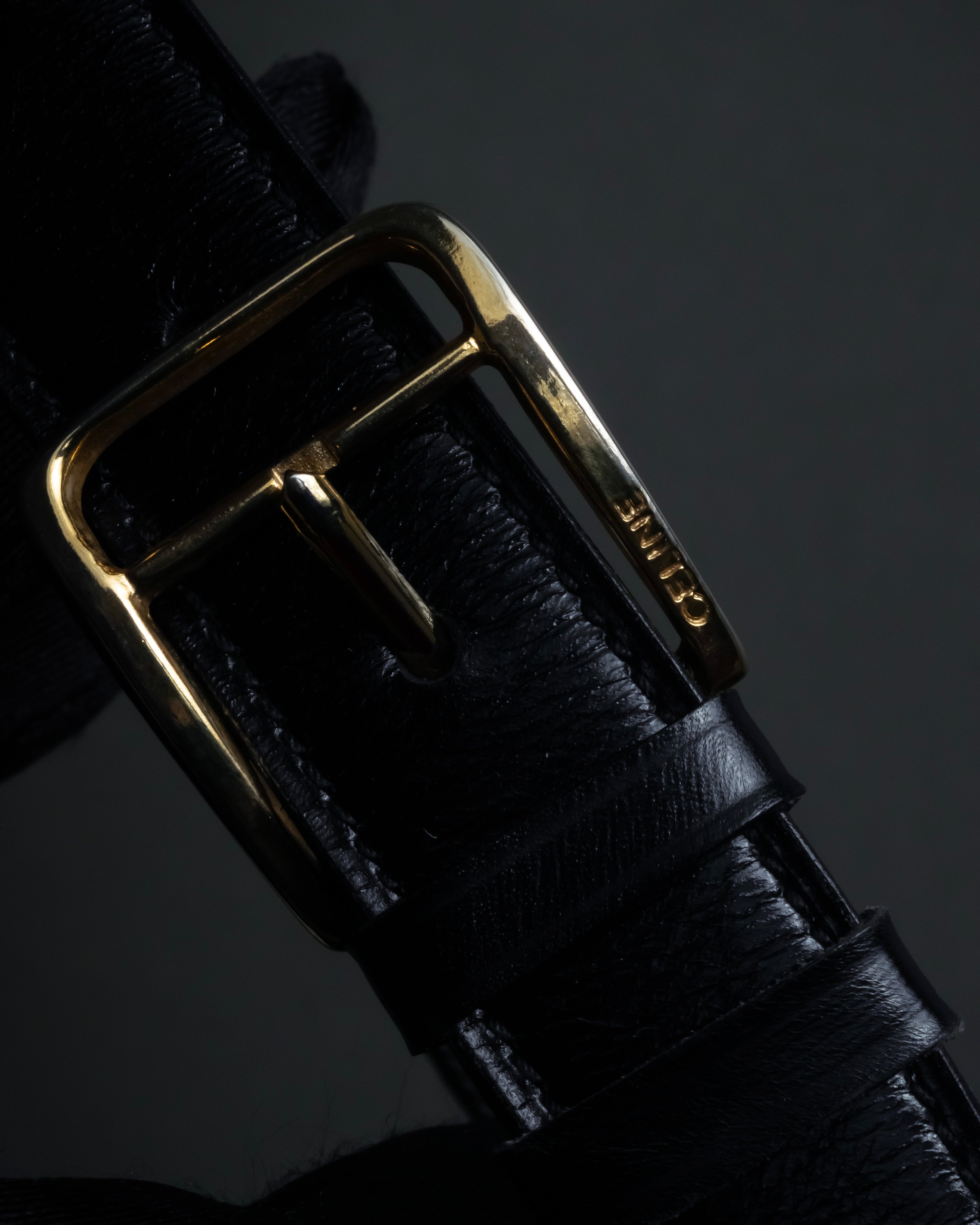 "CELINE" Classic flap design leather shoulder bag