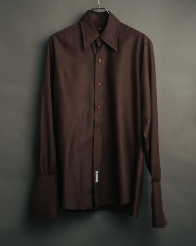 -MOOD Vintage Collections-
70’s-80’s Long point collar dress shirt
