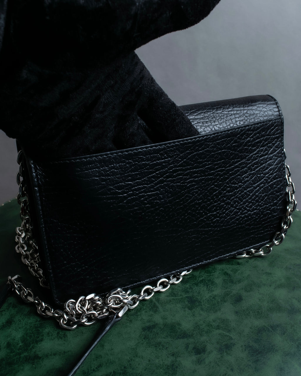 "MAISON MARGIELA" Calf leather chain shoulder wallet bag