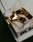 “JIL SANDER” 2021 sculptural ribbon metal clip earrings