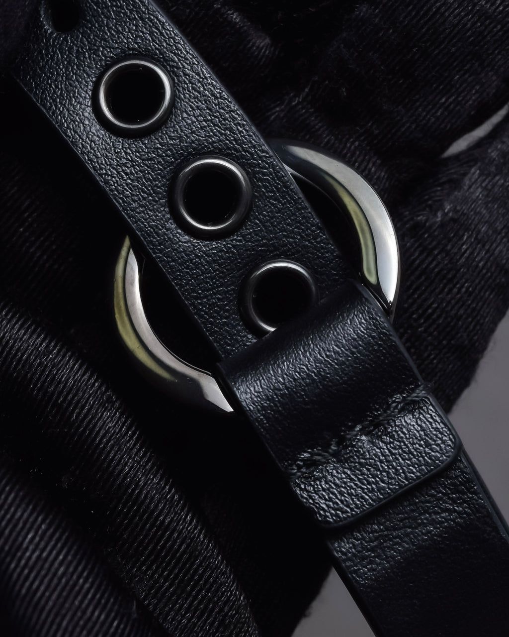 "Christian Dior" Black eyelet leather narrow belt