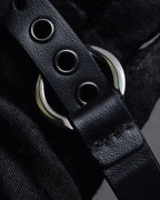 "Christian Dior" Black eyelet leather narrow belt
