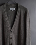 "MAISON MARGIELA" 13AW Patch accented low gauge wool cardigan