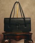 "Salvatore Ferragamo" 90's-00's Woven leather shoulder handbag