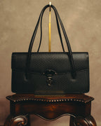 "Salvatore Ferragamo" 90's-00's Woven leather shoulder handbag