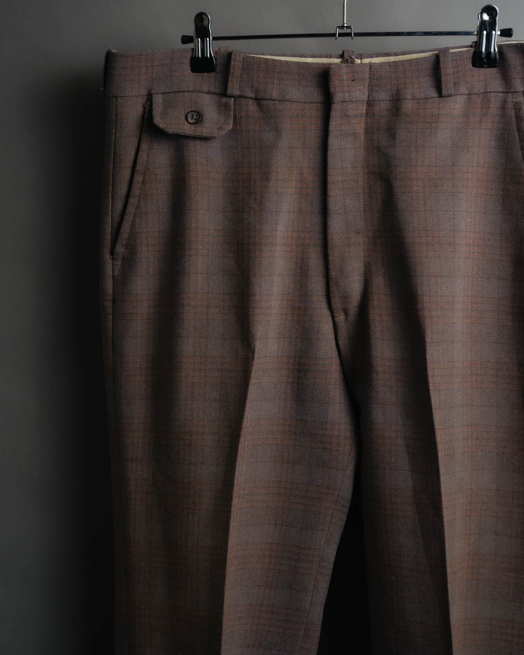 -MOOD MILLÉSIMES- “FARAH” 70’s-80’s plaid slacks with coin pocket