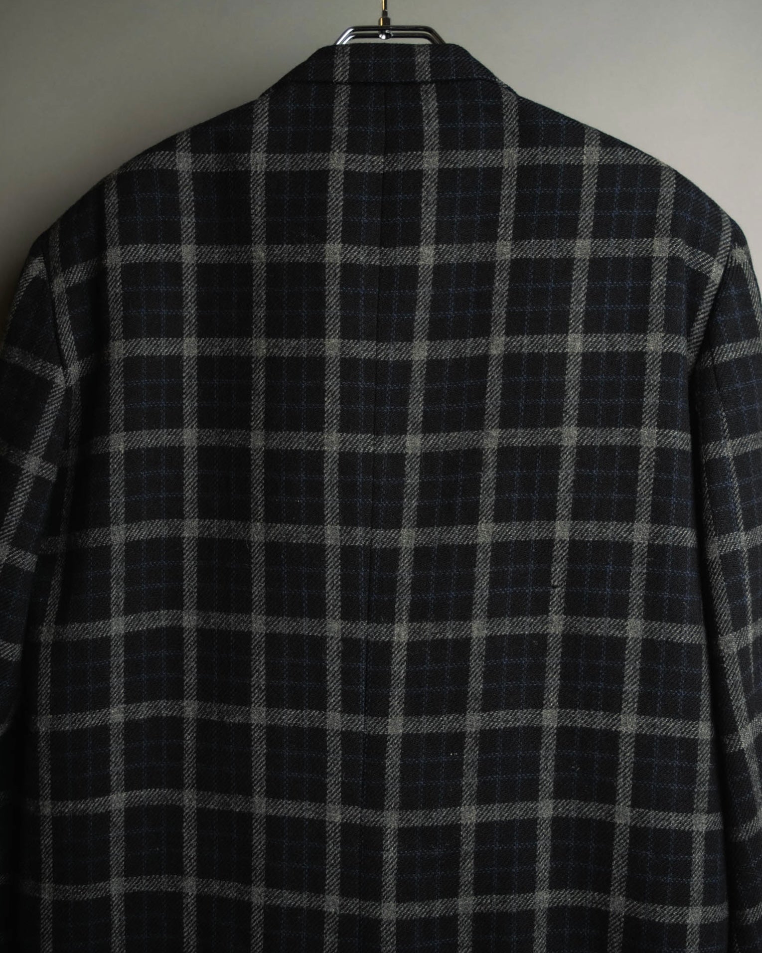 "COMME des GARÇONS HOMME"
90's Oversized wool checked tailored jacke