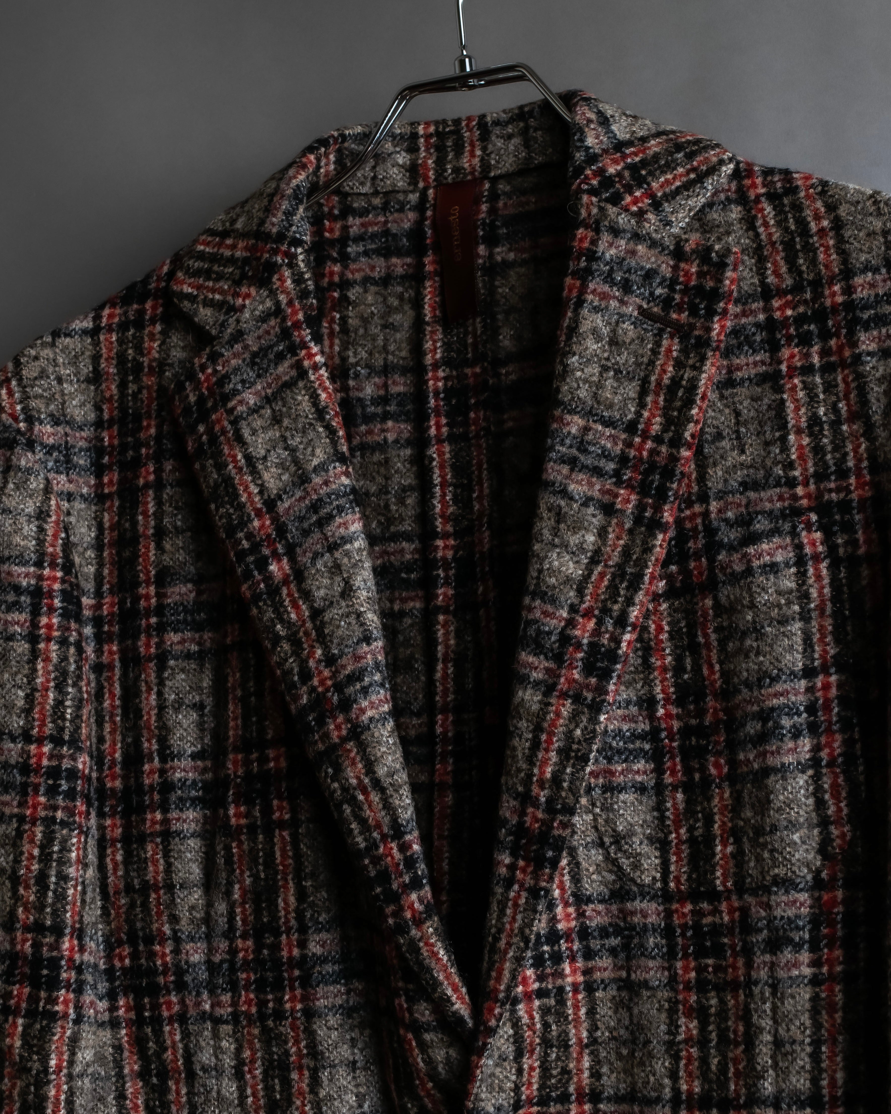 "Ernesto" Multicolor checked tailored jacket