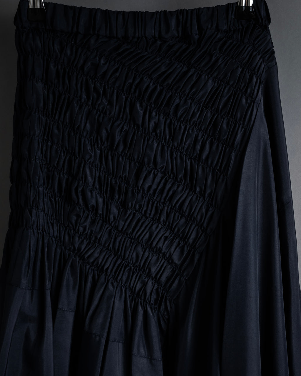 "COMME des GARÇONS" 90SS triacetate smocked asymmetric skirt