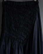 "COMME des GARÇONS" 90SS triacetate smocked asymmetric skirt