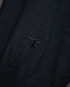 "DIOR" 2010's Minimal bee embroidered wool crewneck sweater