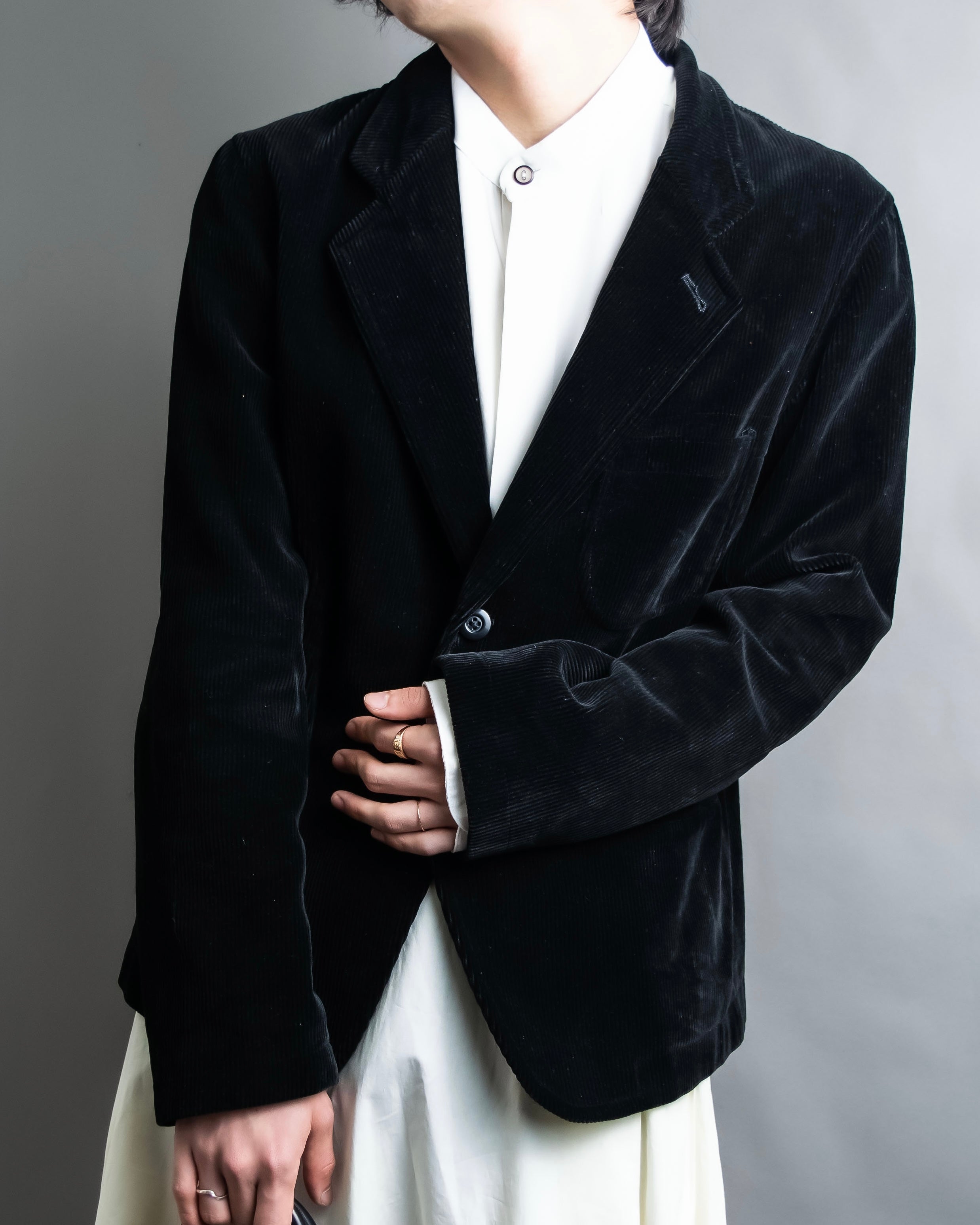 “Y’s for men” beautiful black corduroy single tailored jacket