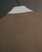 -SPECIAL- “HERMÈS” 90’s-00’s Trompe l’oeil cotton knit cardigan