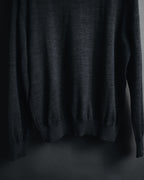 "YVES SAINT LAURENT" 80’s-90’s embroidered logo wool knit sweater