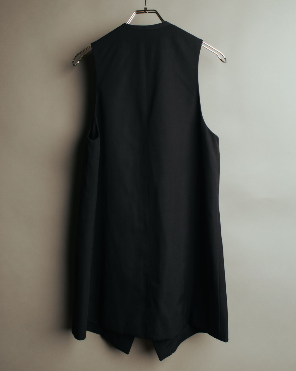 -SPECIAL- “Y’s” 90’s long tailored leather-trimmed vest