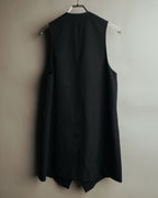 -SPECIAL- “Y’s” 90’s long tailored leather-trimmed vest