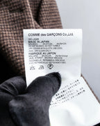 "COMME des GARCONS
HOMME DEUX" Brown checked pattern tailored jacket