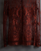 -SPECIAL- "HERMES" 00's Jean-Paul Gaultier Era Engineered Lace Shirt