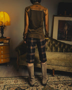 -SPECIAL- “Dries Van Noten” 20’s Sheer brown tailored long sleeve shirt